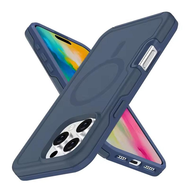 Dual Layer Protect Armour Phone Case for IPhone 16 15 14 13 12 11 Pro Max Plus Samsung S24 Ultra for Magsafe Magnetic Wireless Charge Shockproof Cover