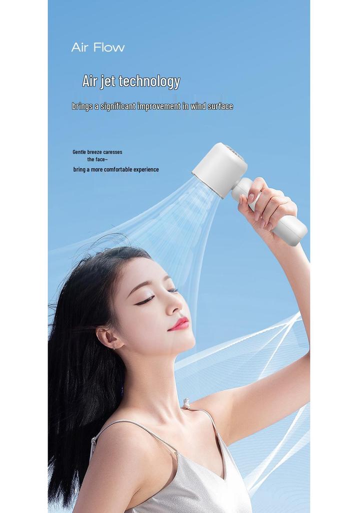Compact USB Rechargeable Mini Fan with Digital Display