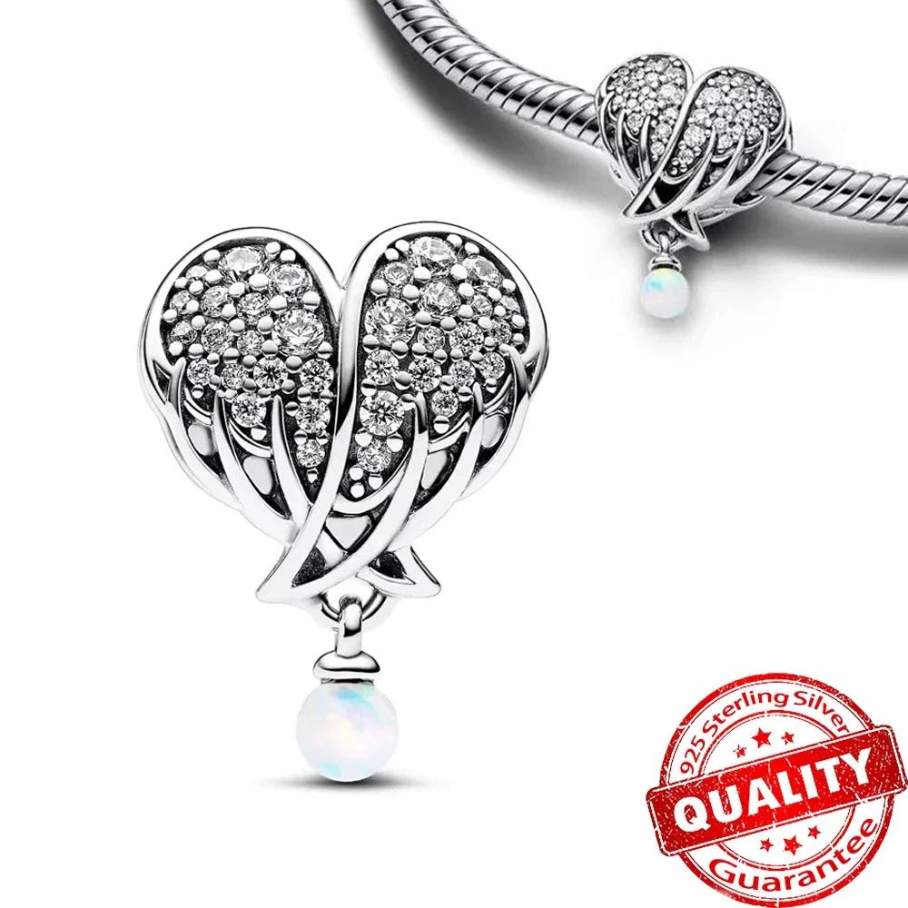 Charm Colgante Doble Opalescente de Cobre Brillante de Amistad y Colgante Bicolor de Llave y Luna Apto para Joyería Fina de Mujer