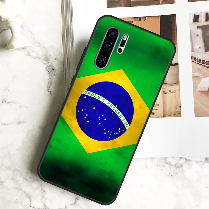 Brazil Brazilian Flag For Huawei Nova Y70 Y72 Y73 Y60 Y90 Y61 Y91 7i 8i 11i 12i 12s 9 10 SE P20 P30 P40 Lite Case