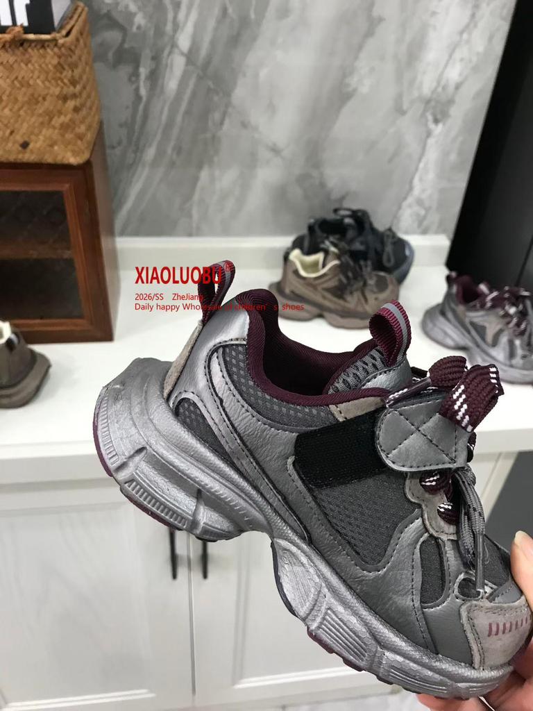 Kids' Cotton-Lined Retro Sneakers - Unisex Winter 2025 Casual Sports Shoes