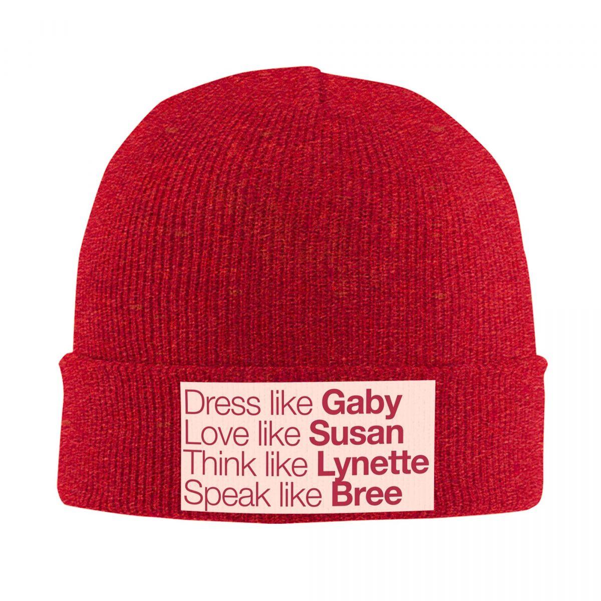 Desperate Housewives ( Red Peach ) Warm Knitted Cap Fashion Bonnet Hat Autumn Winter Outdoor Beanies Hats for Unisex Women Adult One Size