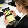 Assorted Color Note Paper 25 Sheets Per Color Repositionable Fluorescent Adhesive Note Reminder on Journal Planner Book