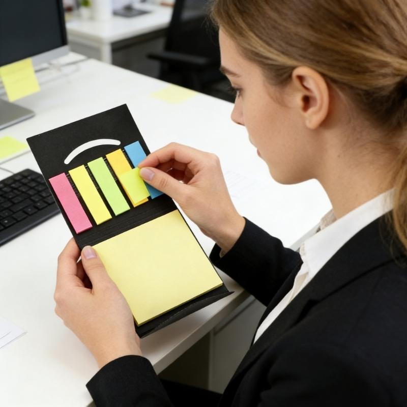 Assorted Color Note Paper 25 Sheets Per Color Repositionable Fluorescent Adhesive Note Reminder on Journal Planner Book