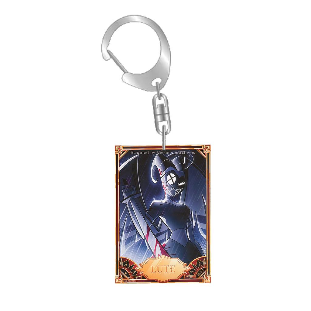 Anime Cartoons Acrylic Key Chain for Abel Peppermint 3 Vees Alastor Fat Nuggets Card Key Buckle Self-Made Student Bag Pendant