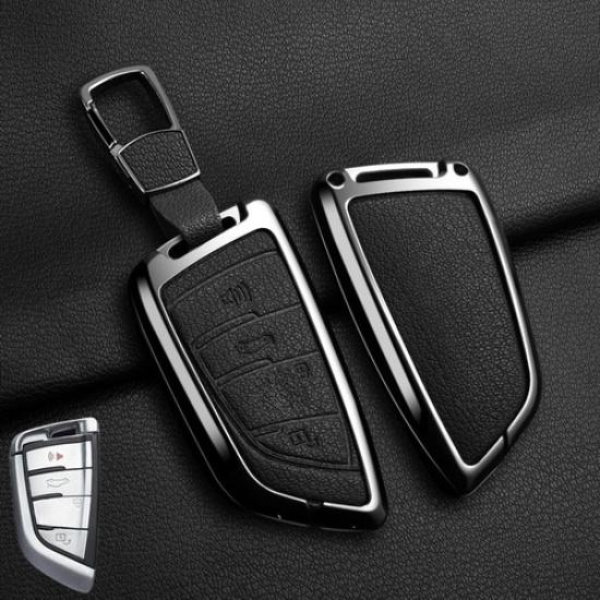 Zinc Alloy Leather Car Key Case Cover For BMW 2 3 6 7 X2 X3 X4 X5 X5M X6 M5 F15