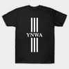 Men Black Print T-shirt Ynwa No-Cut Transfer Paper Print Cotton Tshirt