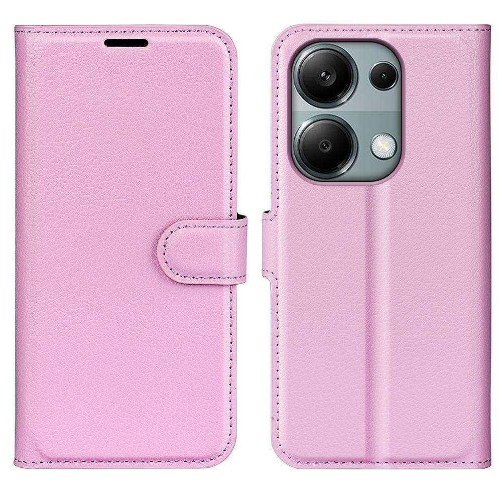 For Xiaomi Redmi Note 13 Pro 4G/Poco M6 Pro 4G Case Litchi Texture Leather Phone Cover with Wallet