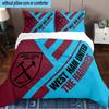 West FC United Crest 3PCS Bedding set,Ideal for1pc Duvet Cover And 2pcs Pillowcases Perfect for Christmas gift,Ideal for Bedroom, Dormitory