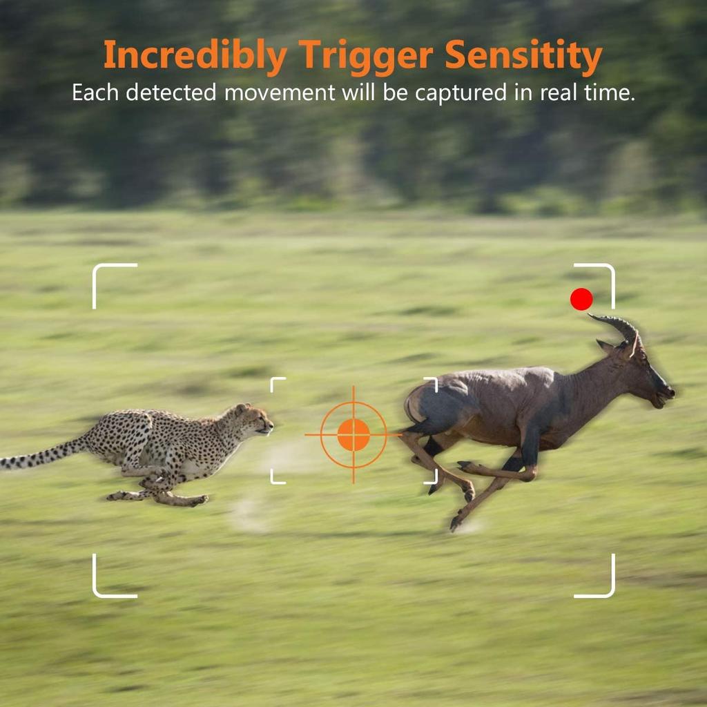 Suntekcam Trail Camera 20mp 1080p Game Camera  Wildlife Monitoring 120 Detection Motion Activated Night Vision Hunting Camera