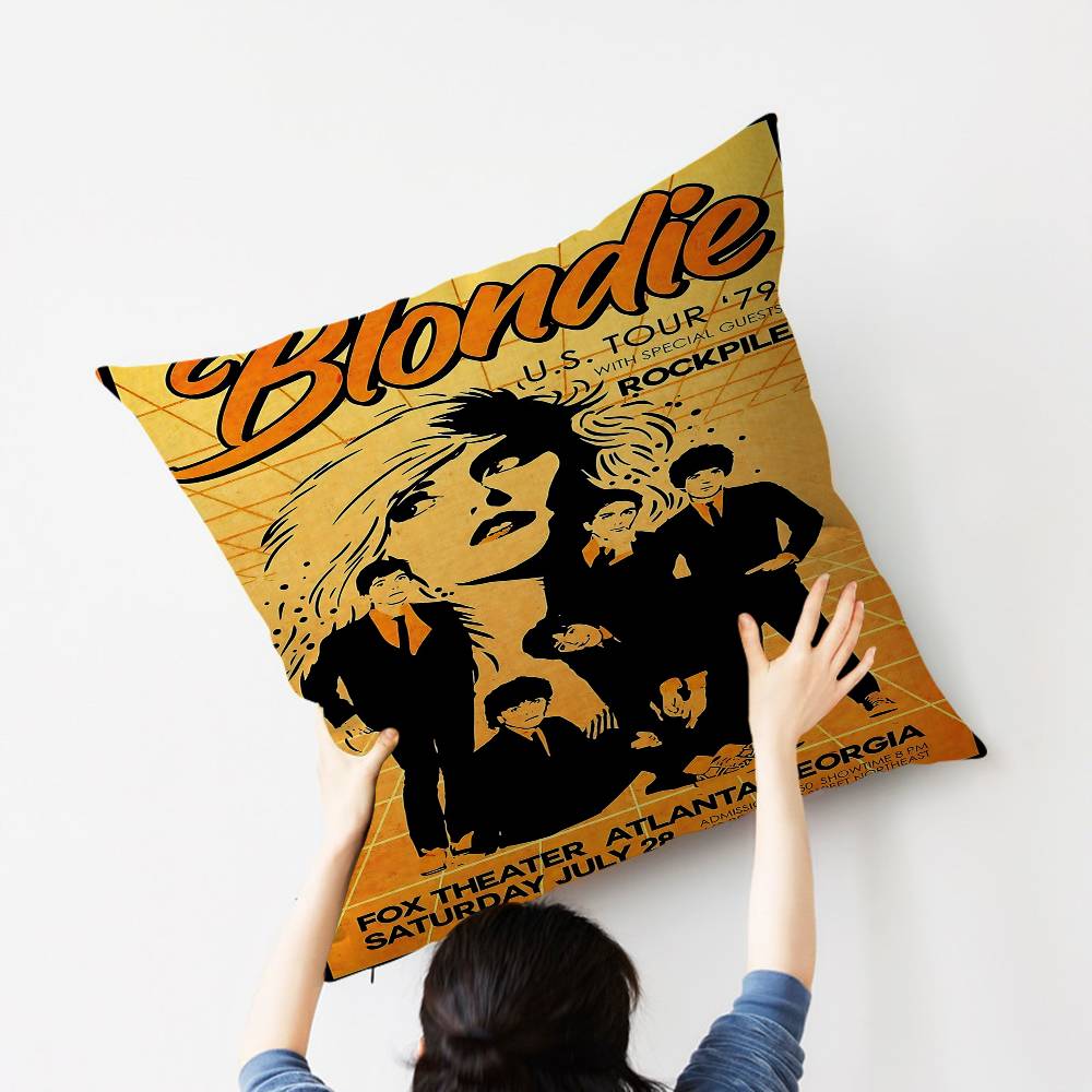 Rock Band B-Blondie Poszewka na poduszkę Dekoracyjna poduszka Sofa Wystrój domu Poszewka Poszewki na poduszki