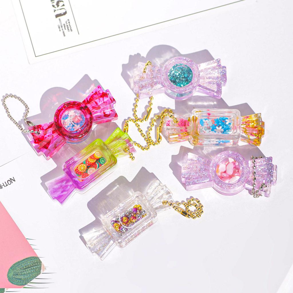 Cartoon Quicksand Silicone Molds Quicksand Casting Epoxy Mold Candy Silicone Mold Resin Jewelry Mold for Keychain Charm