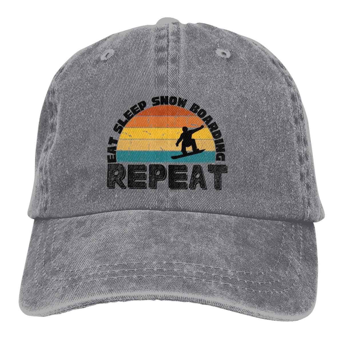 

Eat Sleep Repeat Baseball Caps Peaked Cap Snow Board Extreme Sports Sun Shade Hats for Unisex Women One Size