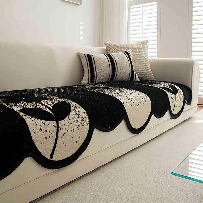 

Light Luxury High-End Special-Shaped Sofa Cushion New Sofa Cushion Cloth One-Piece Straight Non-Slip Sofa Seat Cushion 90*90cm