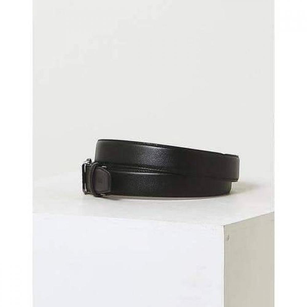 Daks Black Check Line Buckle Cowhide Automatic Belt Dbbe5e351bk