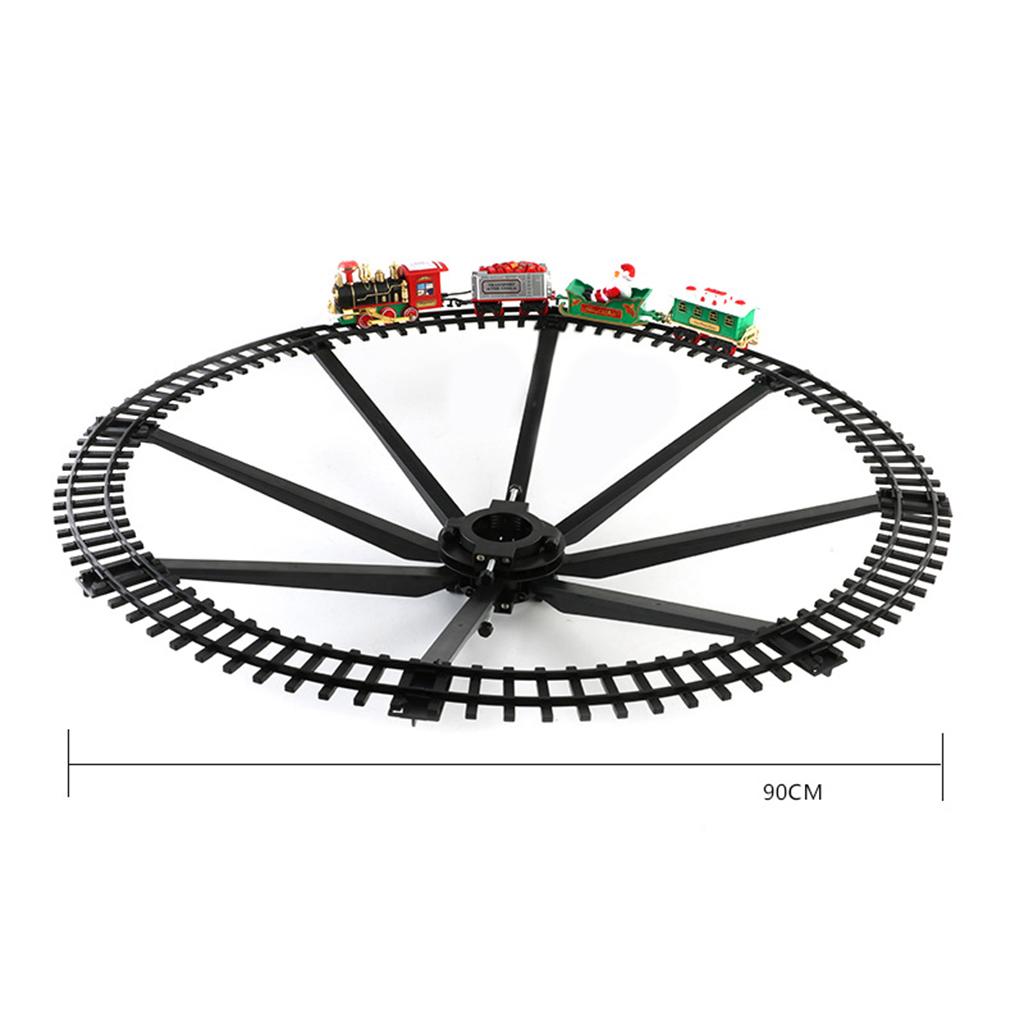 Christmas Train Set with Rail Car Railway Battery Operated