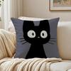 Cute Romantic Art Little Black Cat Couple Cushion Cover Pillowcase Antidustmite Living Room Sofa Decor Cushion Room