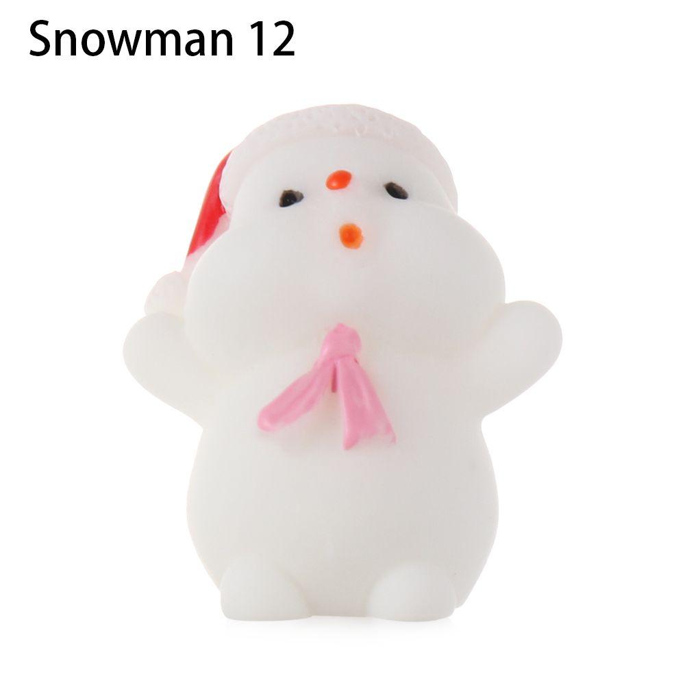 Bonsai Decor Micro Landscape Christmas Figurines Miniature Snowman Santa Claus Xmas Tree