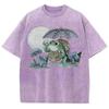 Graphic Short Sleeve Y2K Style Women's T-Shirts Frog Umbrella Pattern Print Top Cheap Items Unisex Fit Clothes Trendy