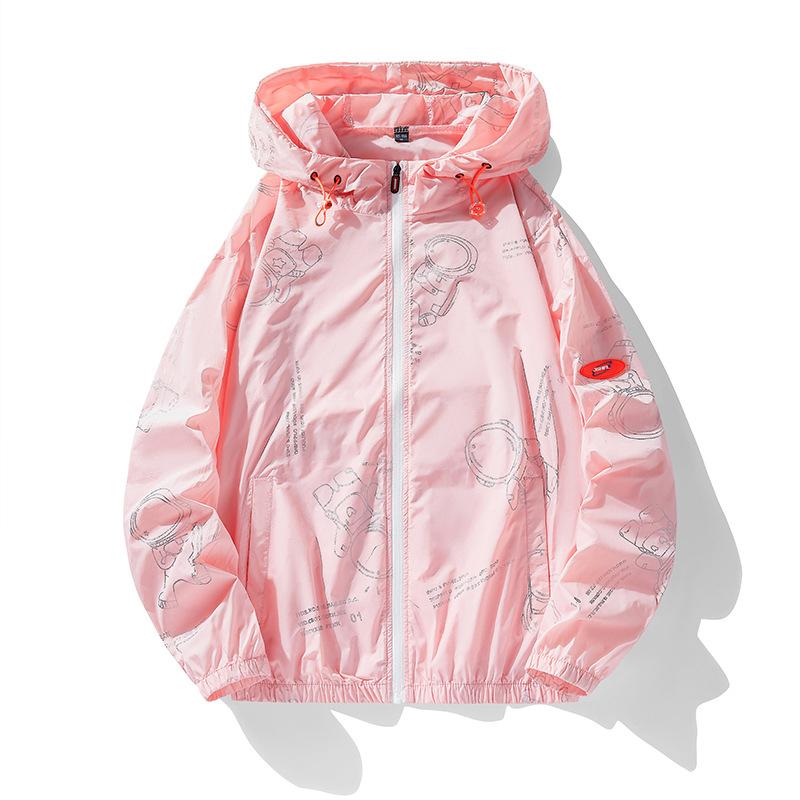 

Мужская летняя модная версия из тонкого ледяного шелка, подходящего цвета, тонкая дышащая, устойчивая к ультрафиолетовому излучению, солнцезащитная одежда, мужская куртка XS