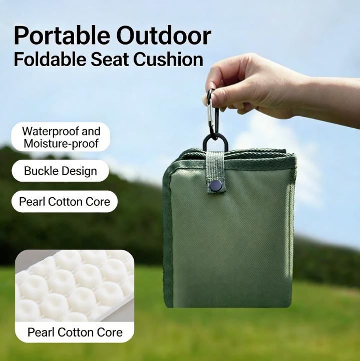 Oxford Cloth Folding Camping Seat Pad Waterproof Thickened Portable for Hiking Trekking Outdoor Seat Pad
