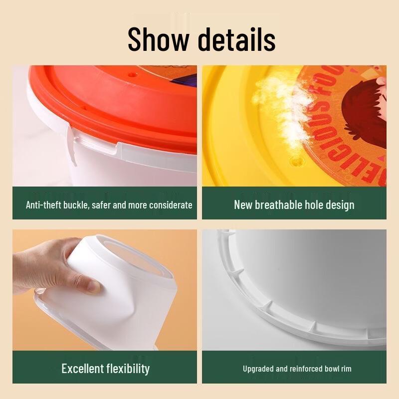 Miaoqiao Disposable Round Takeaway Meal Boxes with Anti-Theft Lock