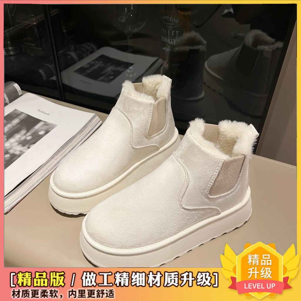 Thick-soled Snow Boots Women's Winter 2025 New Velvet Thickened Warm Boots Bread Women's Shoes Northeast Large Cotton Shoes