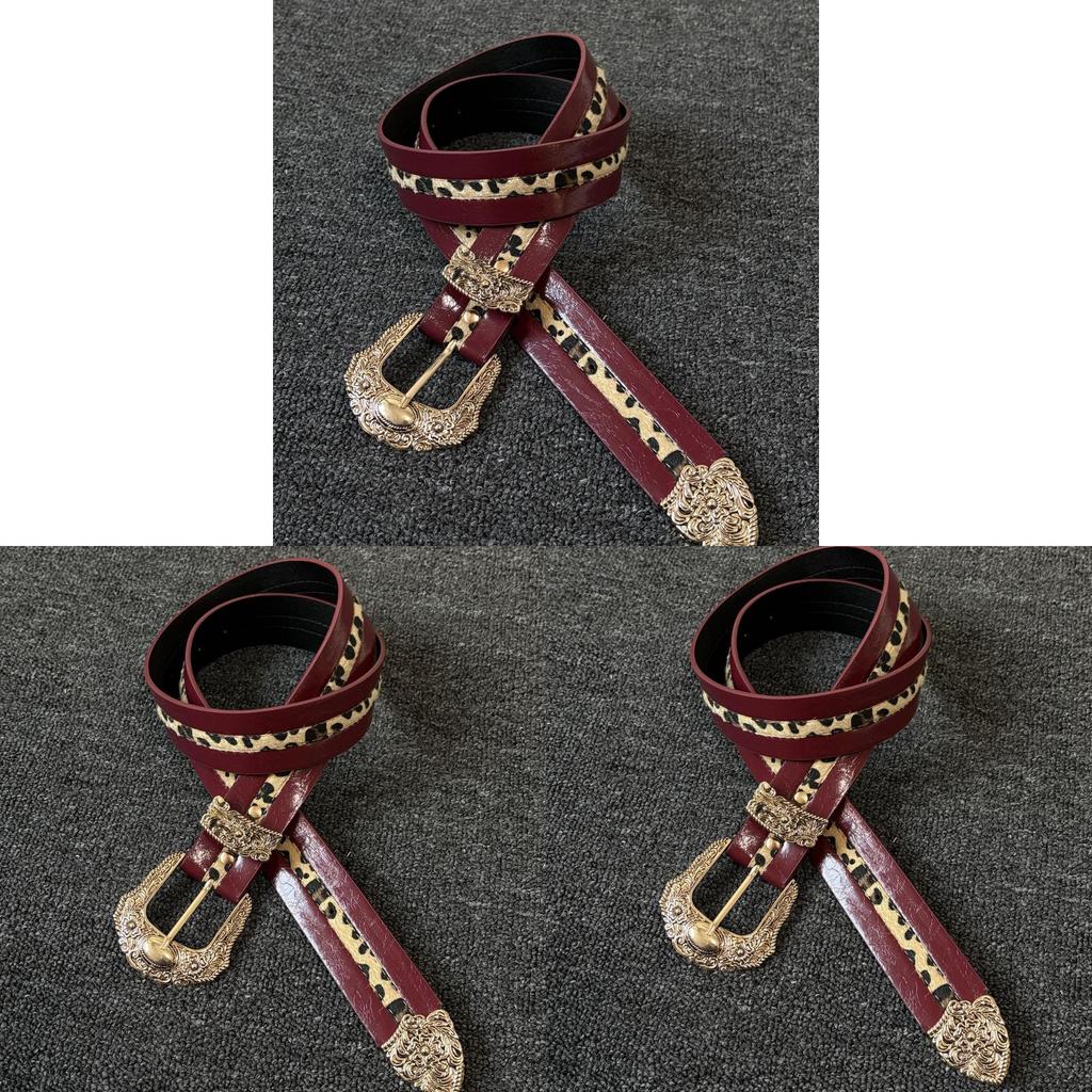 Brand Womens Pu Leather Belt With Gold Buckle For Casual Fashion And Retro Style