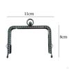 Embossed Metal Bag Handles Sewing Brackets Purse Frame Clasp Luggage Hardware DIY Accessory