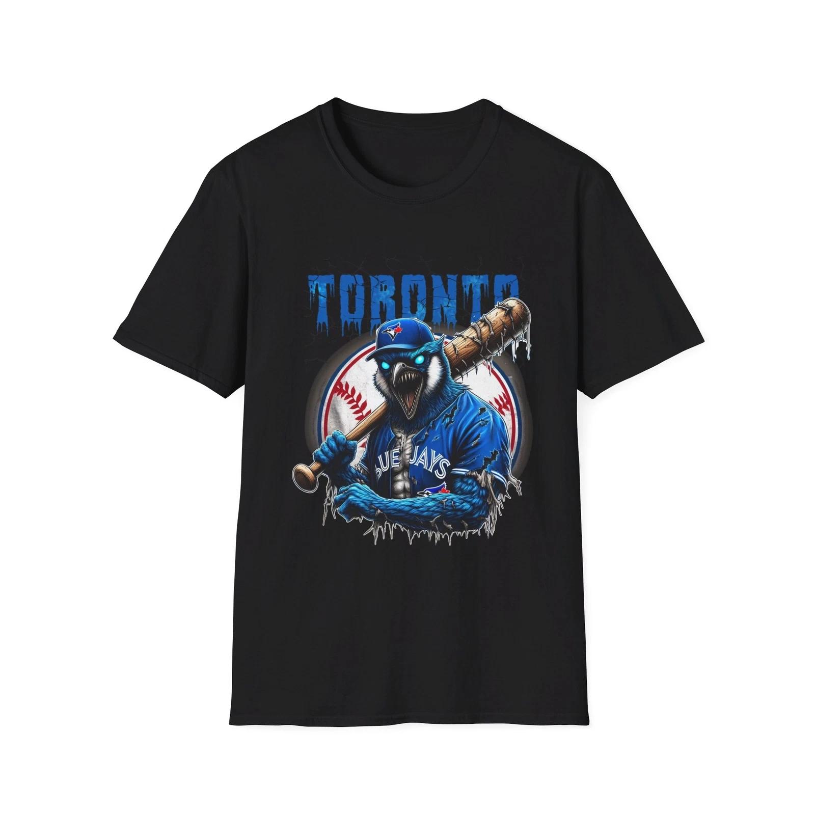 Toronto Blue Jays Horror Mashup T-Shirt - Spooktacular Fan Apparel XS