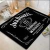 Black Jack Daniel's Whiskey Label Print Area Rug, Non Slip Soft Floor Mat for Bar Living Room Home Decoration Carpet