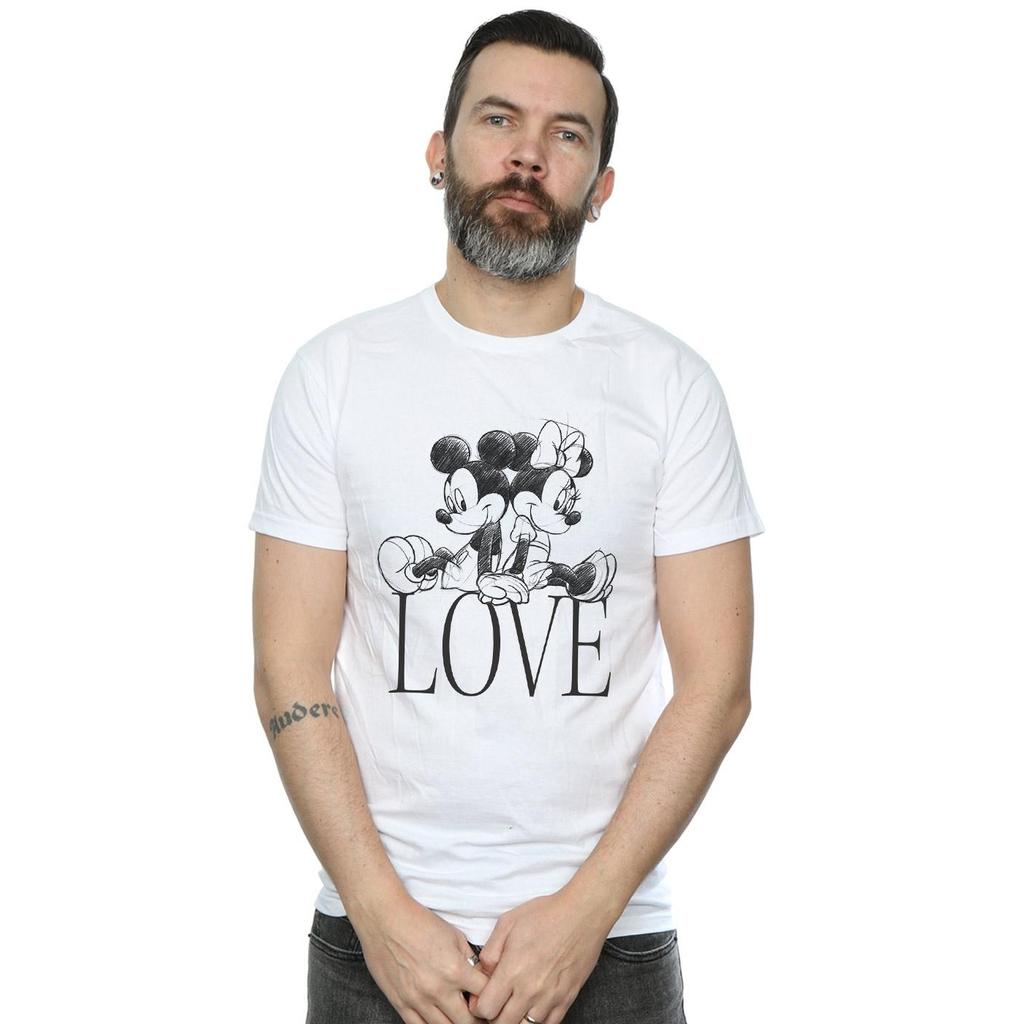 Disney Mens Mickey And Minnie Mouse Love T-Shirt