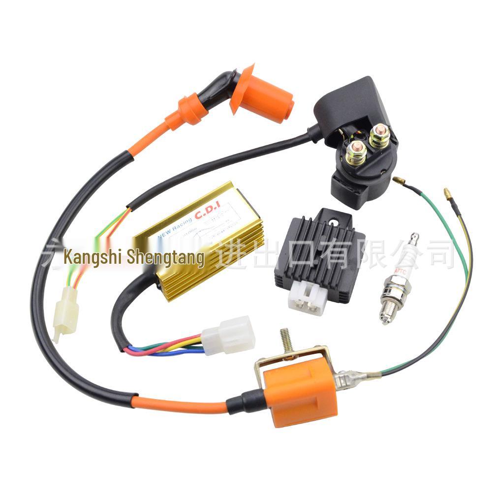 

CDI Ignition Coil Relay & Rectifier with Spark Plug for 110cc ATV/Motorcycle Single Cylinder