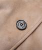 Doffsept Vegan Leather Suede Varsity Jacket In Beige