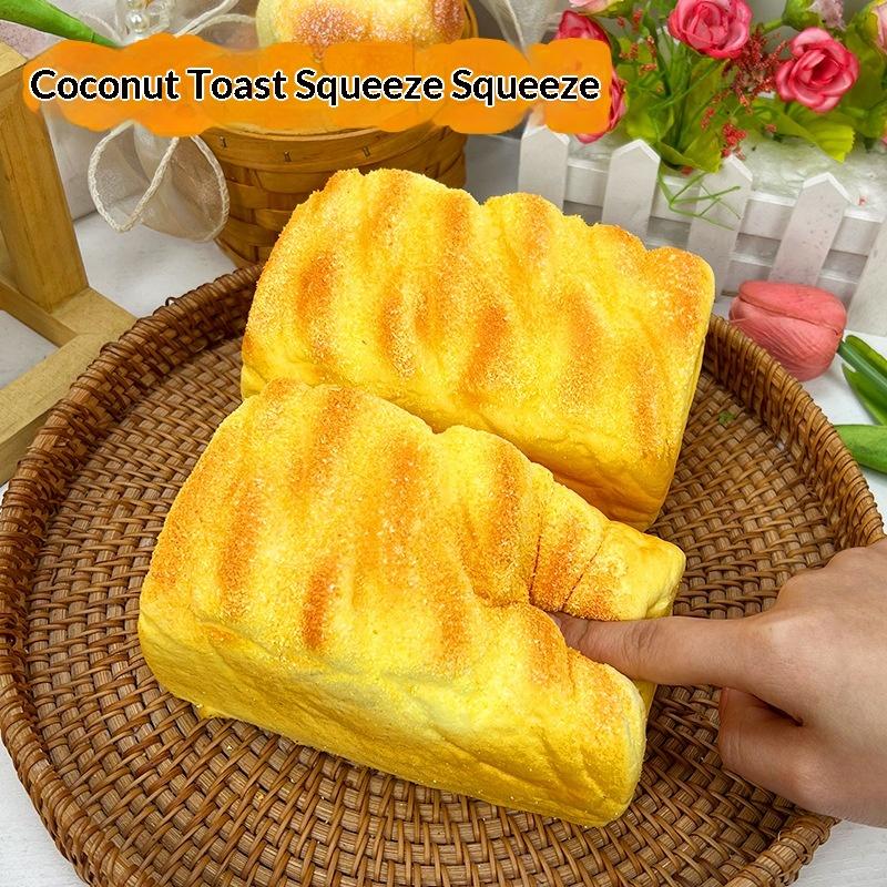 Simulation Bread Toast Squishy Toys Donuts Slow Rising Rebound Squeeze Toy Anti Stress Relief Toys For Kids Adults Desktop Decor