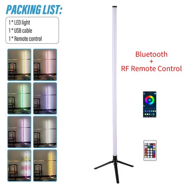 RGB LED Floor Lamp Remote APP Control Music Sync Corner Lighting Timer Smart Modern Mood Standing Lamp for Bedroom Living Room