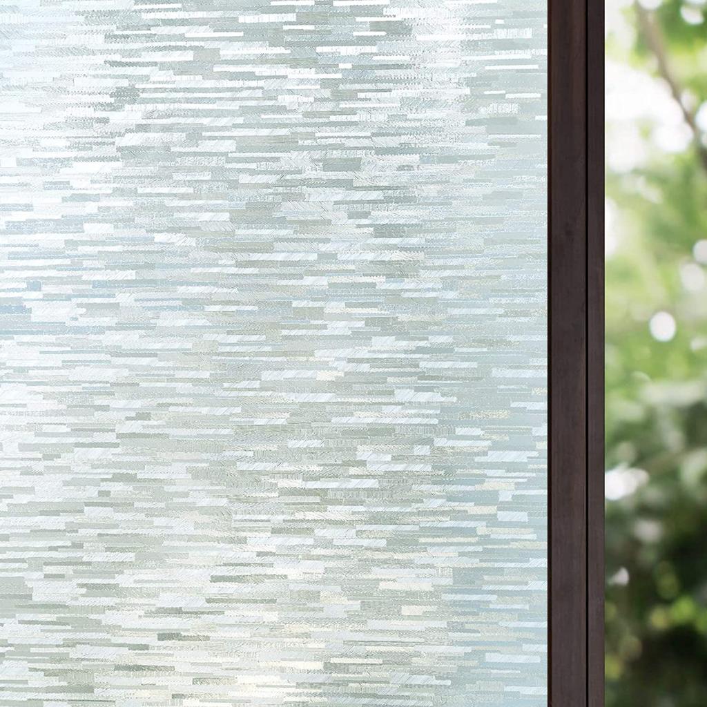 Privacy Patterned Frosted Window Film for Glass Lace Decorative Opaque Static Cling Vinyl Self-Adhesive Window Sticker for Home