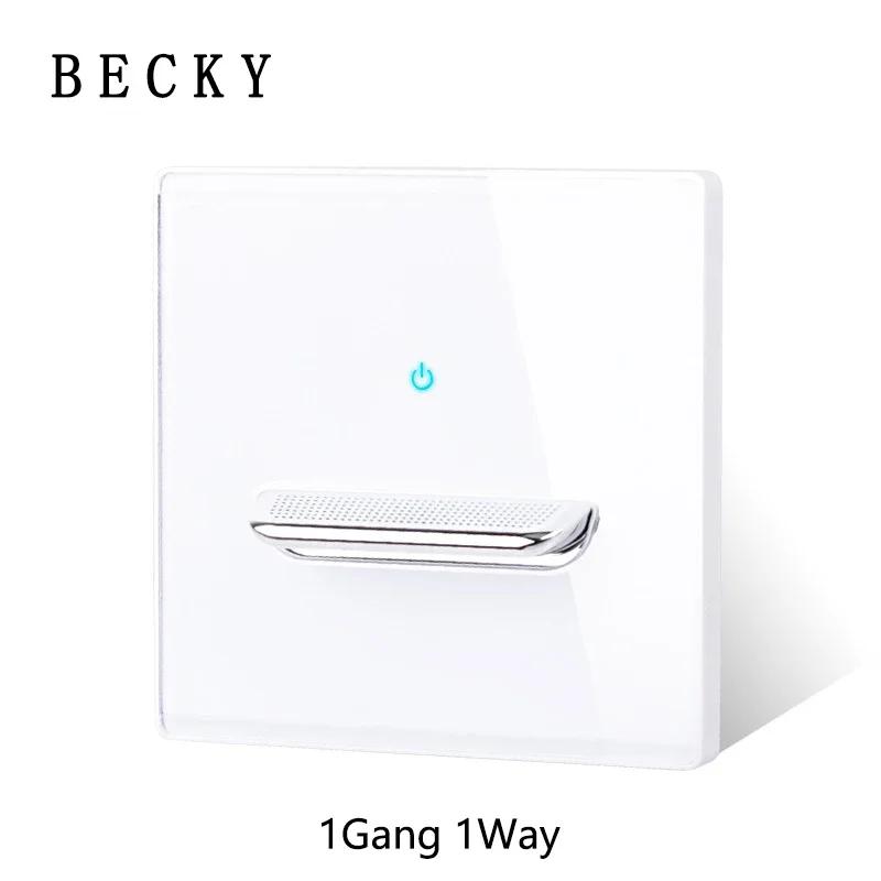 White Tempered Glass Wall Switch Panel Led European 16a Socket Retro Toggle Light Switch Eu Uk Standard 2usb Socket 1Gang-4gang