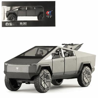 1/24 Scale Pickup Truck Tesla Cyber ​​Truck Diecast Metal Model Car με Ήχο και Φως, Τραβήξτε πίσω, Κατάλληλο για παιδιά