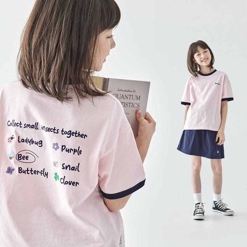 KeChu Girls' Cotton Printed Short-Sleeve T-Shirt