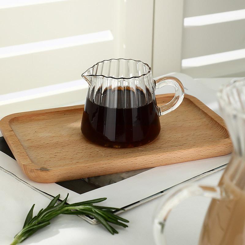 Transparent Coffee Glass Teahouse Tea Set Accessories Chahai Milk Glass Pitcher Coffee Pot Gift Pourer Glass Creamer Pot (as the picture,1pcs)