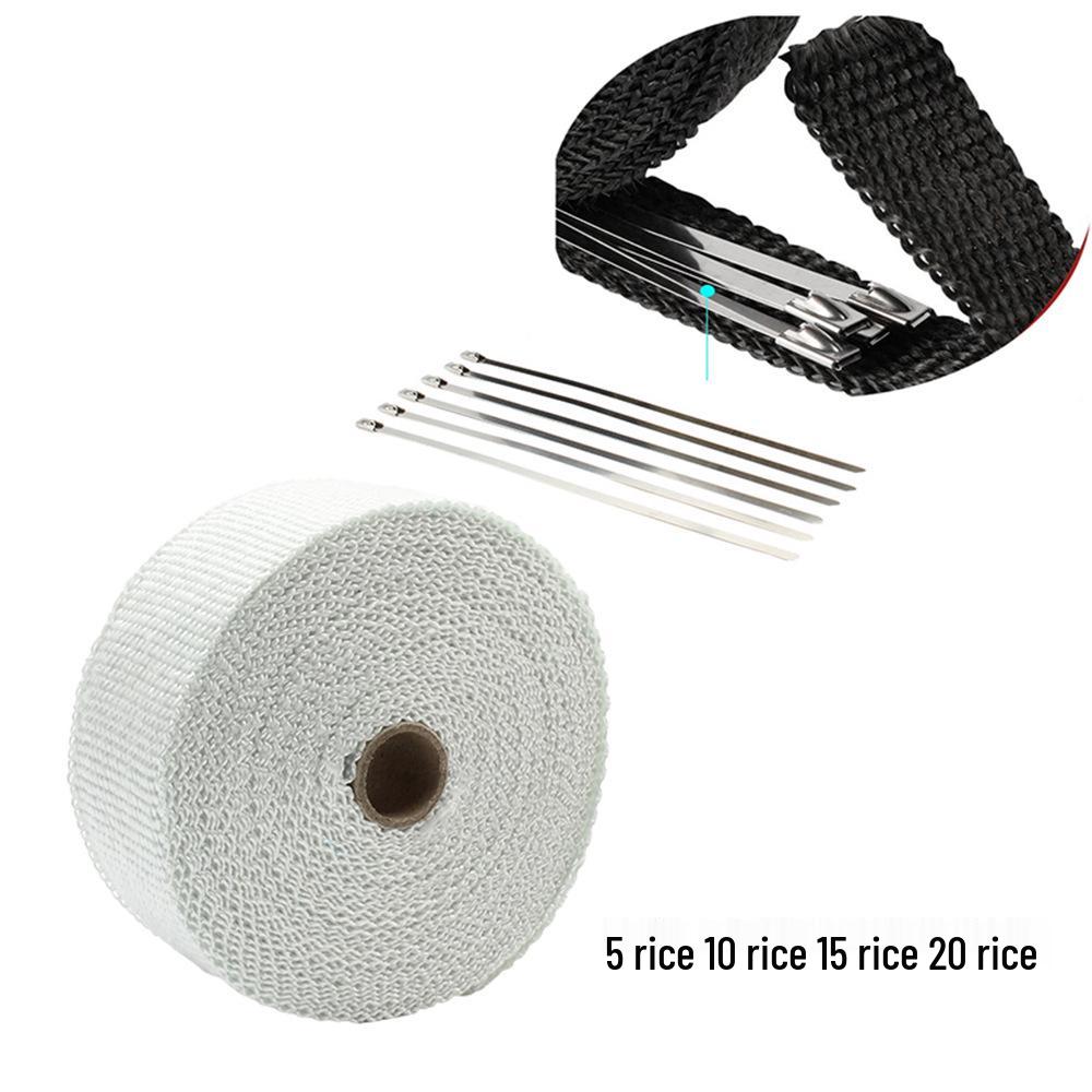 Universal Fireproof Heat Insulation Motorcycle Exhaust Wrap - Anti-Scald, Anti-Burn Banana Fiber Cloth