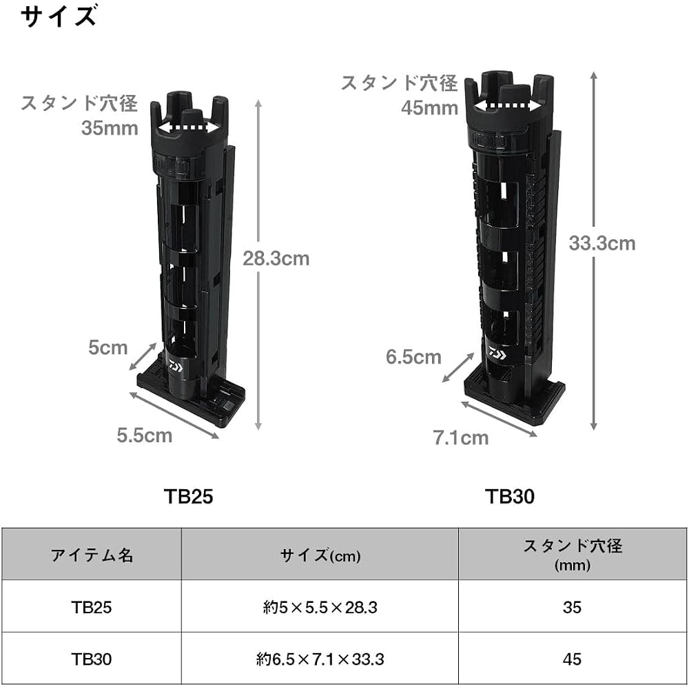 Daiwa Rod Stand TB25 Black for TB Series Tackle Box Fishing Accessory