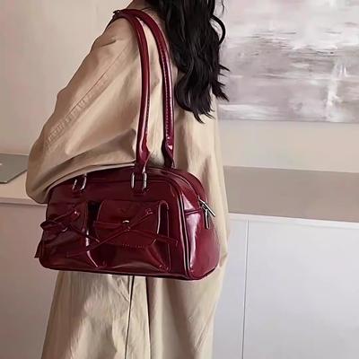 Large-capacity Bag Women's 2025 Autumn and Winter New Ballet Style Bow Underarm Bag Versatile Shoulder Bag
