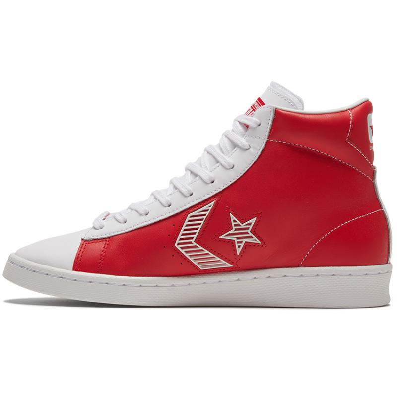 

Converse Cons Pro Leather Rivals High-Top Board Shoes Unisex Red and White 37.5