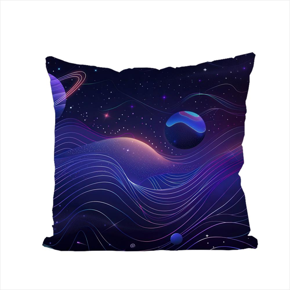 Space Holographic Pillow Case For Car Sofa Decorative Home Doublesided Print Plush Square Throw Pillow Cushion Cover