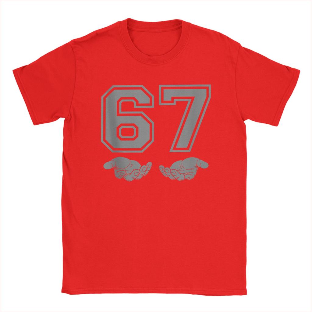 Unisexs Funny 67 Meme T Shirt  Cotton Clothing Novelty Short Sleeve Round Collar Tees Plus Size TShirt