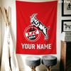 Benutzerdefinierter Name FC KÖLN Wandteppich Ästhetisches Wandbehang Gedruckte Stoffdecke Dekorative Wandteppiche für Schlafzimmer Wohnzimmer Heimdekoration