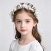 Korean Style Floral Wreath Headband for Girls - Forest Performance Crown Accessory
