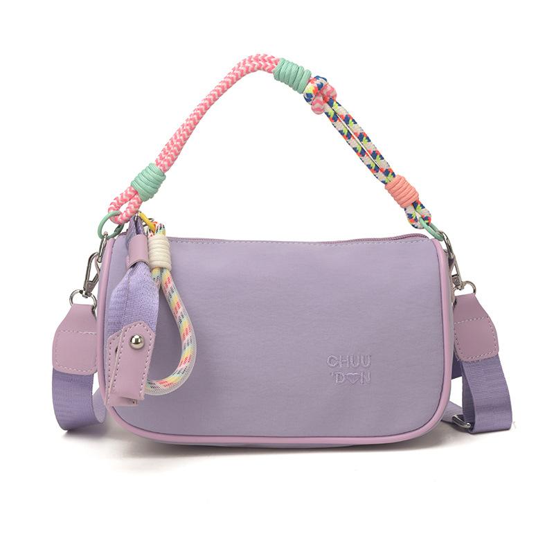 Elegant Small Bag for Women, Korean Sweet and Trendy Girl Fashion, Shoulder Bag, Crossbody Bag фиолетовый